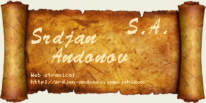Srđan Andonov vizit kartica